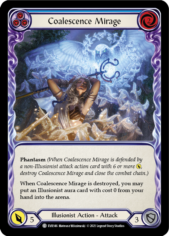 Coalescence Mirage (Blue) [EVR146] (Everfest)  1st Edition Rainbow Foil | Shuffle n Cut Hobbies & Games