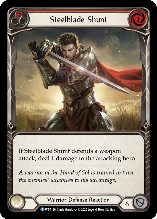 Steelblade Shunt (Red) [U-WTR126] (Welcome to Rathe Unlimited)  Unlimited Rainbow Foil | Shuffle n Cut Hobbies & Games