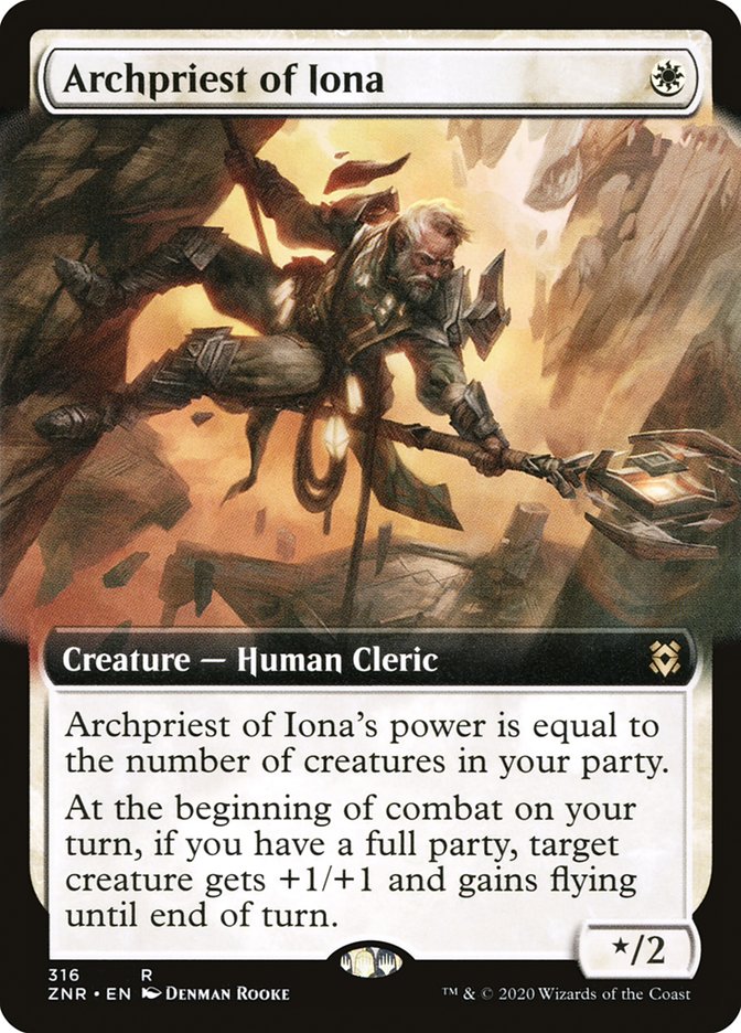 Archpriest of Iona (Extended Art) [Zendikar Rising] | Shuffle n Cut Hobbies & Games