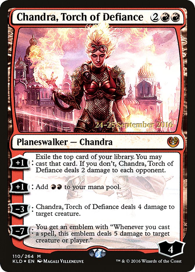 Chandra, Torch of Defiance [Kaladesh Prerelease Promos] | Shuffle n Cut Hobbies & Games