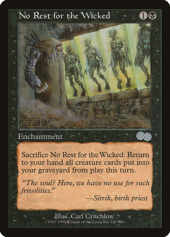 No Rest for the Wicked [Urza's Saga] | Shuffle n Cut Hobbies & Games