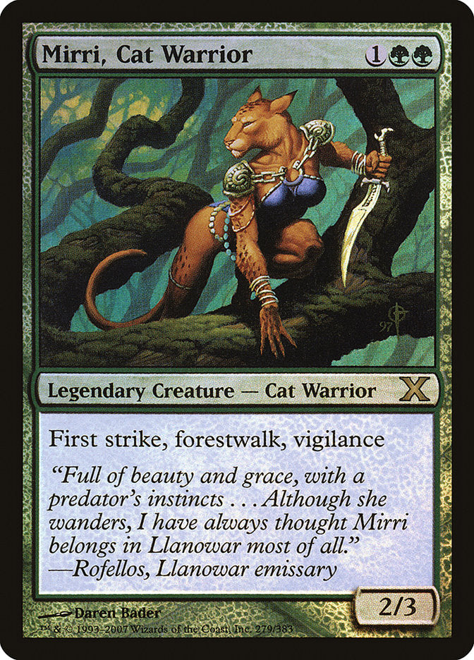 Mirri, Cat Warrior (Premium Foil) [Tenth Edition] | Shuffle n Cut Hobbies & Games