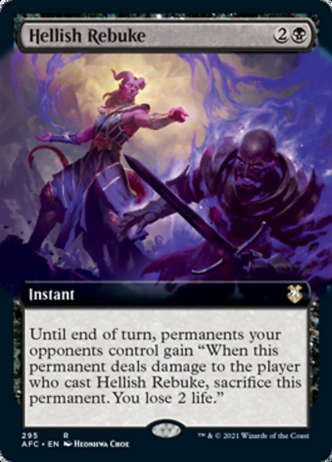 Hellish Rebuke (Extended Art) [Dungeons & Dragons: Adventures in the Forgotten Realms Commander] | Shuffle n Cut Hobbies & Games