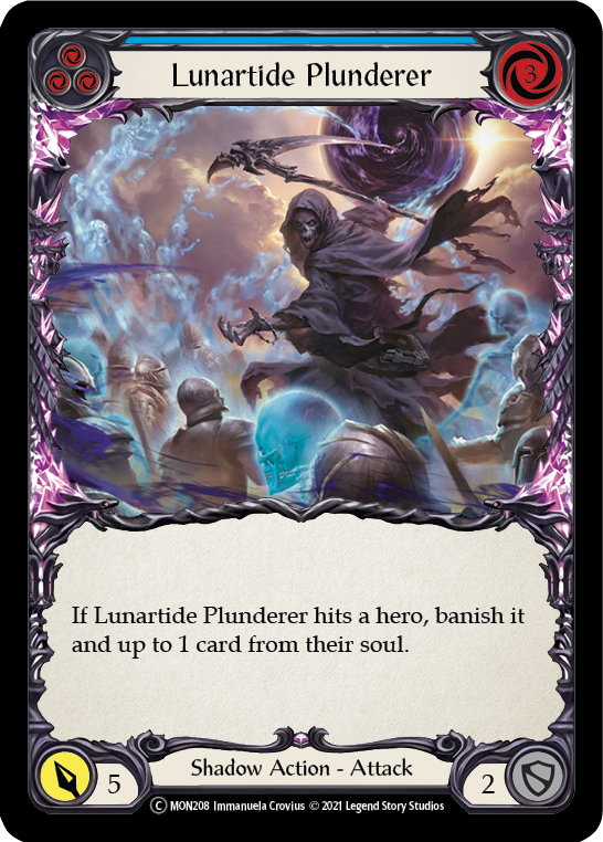 Lunartide Plunderer (Blue) (Rainbow Foil) [U-MON208-RF] Unlimited Edition Rainbow Foil | Shuffle n Cut Hobbies & Games