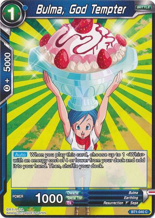 Bulma, God Tempter [BT1-040] | Shuffle n Cut Hobbies & Games