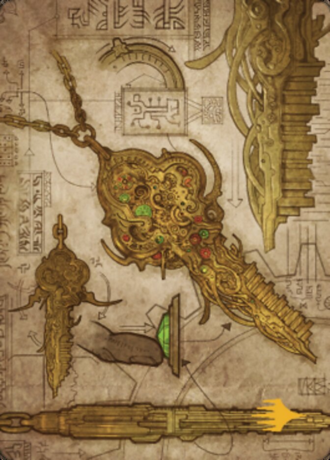 Key to the City Art Card (Gold-Stamped Planeswalker Symbol) [The Brothers' War Art Series] | Shuffle n Cut Hobbies & Games