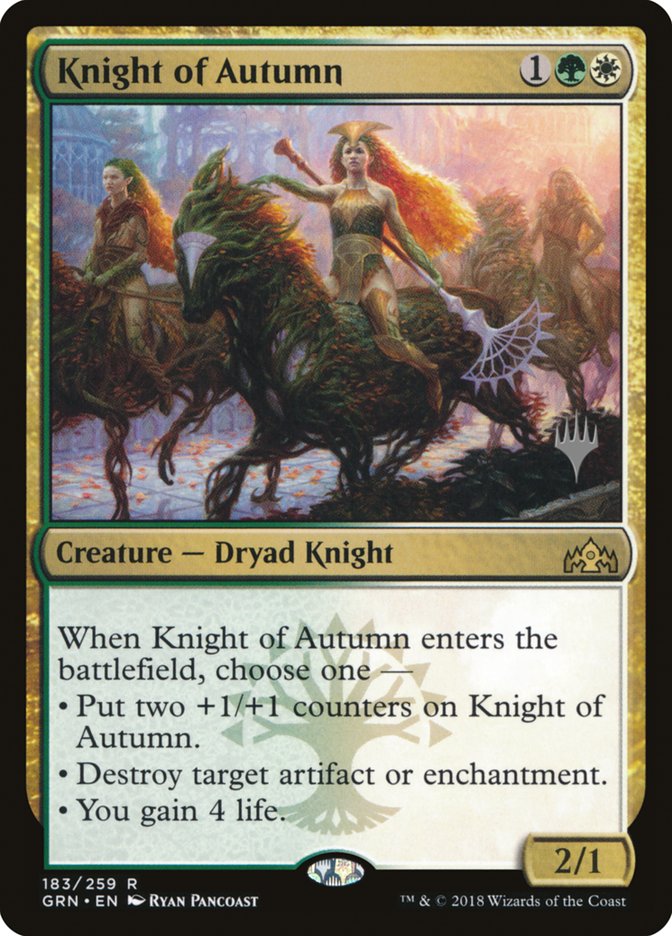 Knight of Autumn (Promo Pack) [Guilds of Ravnica Promos] | Shuffle n Cut Hobbies & Games