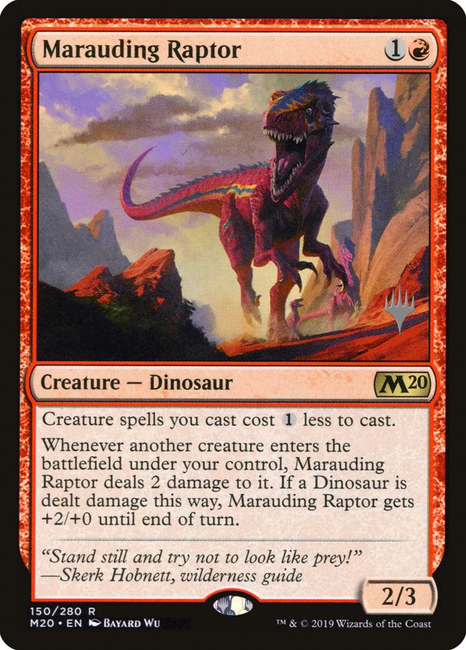 Marauding Raptor (Promo Pack) [Core Set 2020 Promos] | Shuffle n Cut Hobbies & Games