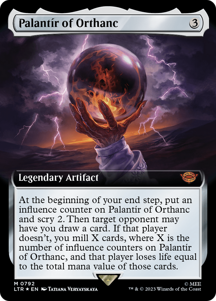 Palantir of Orthanc (Extended Art) (Surge Foil) [The Lord of the Rings: Tales of Middle-Earth] | Shuffle n Cut Hobbies & Games