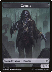 Zombie (010) // Zombie (011) Double-Sided Token [Commander 2019 Tokens] | Shuffle n Cut Hobbies & Games