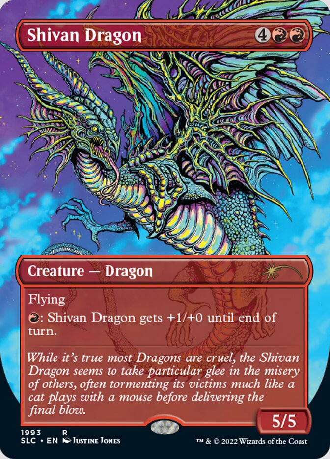 Shivan Dragon (Borderless) [Secret Lair 30th Anniversary Countdown Kit] | Shuffle n Cut Hobbies & Games