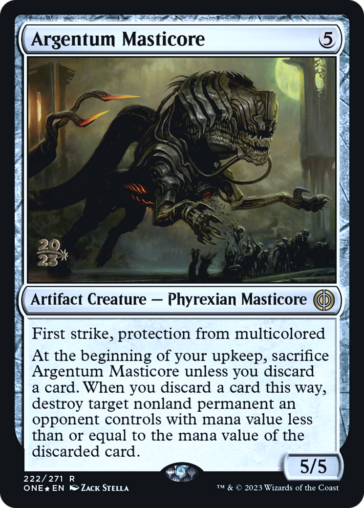 Argentum Masticore [Phyrexia: All Will Be One Prerelease Promos] | Shuffle n Cut Hobbies & Games
