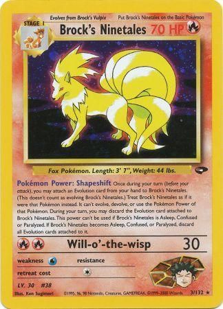 Brock's Ninetales (3/132) [Gym Challenge Unlimited] | Shuffle n Cut Hobbies & Games