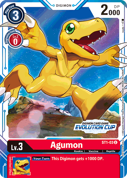 Agumon [ST1-03] (Evolution Cup) [Starter Deck: Gaia Red Promos] | Shuffle n Cut Hobbies & Games