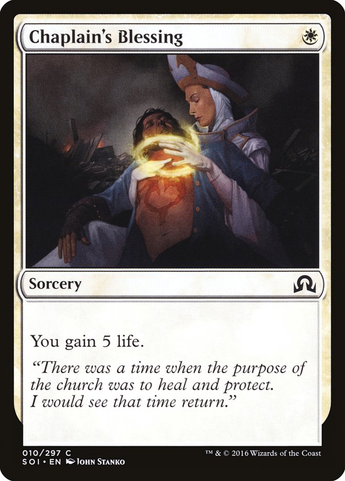 Chaplain's Blessing [Shadows over Innistrad] | Shuffle n Cut Hobbies & Games