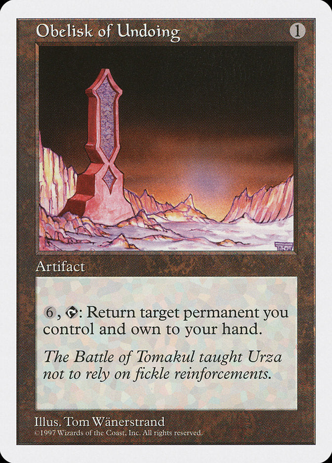 Obelisk of Undoing [Fifth Edition] | Shuffle n Cut Hobbies & Games