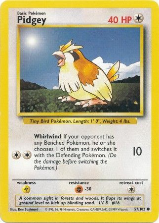 Pidgey (57/102) [Base Set Unlimited] | Shuffle n Cut Hobbies & Games