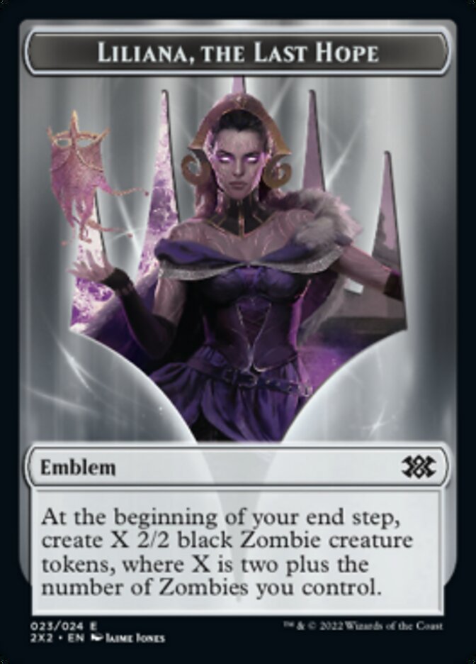 Liliana, the Last Hope Emblem // Spirit (002) Double-Sided Token [Double Masters 2022 Tokens] | Shuffle n Cut Hobbies & Games
