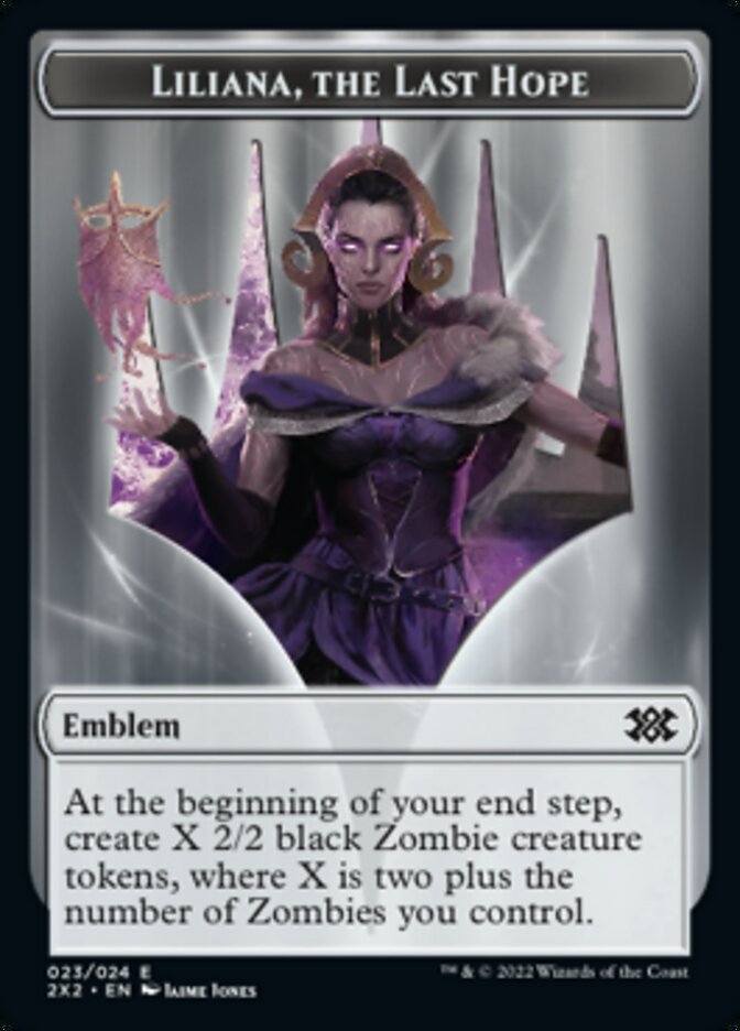 Liliana, the Last Hope Emblem [Double Masters 2022 Tokens] | Shuffle n Cut Hobbies & Games