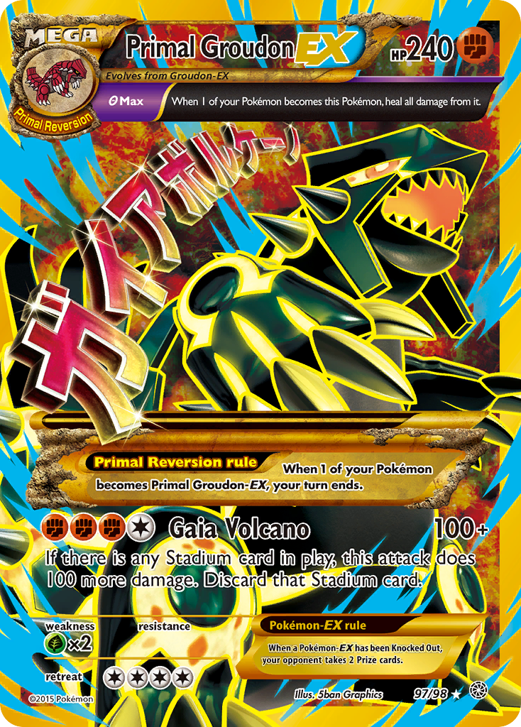 Primal Groudon EX (97/98) [XY: Ancient Origins] | Shuffle n Cut Hobbies & Games