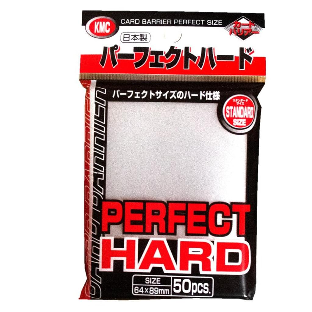 KMC Standard-Size Perfect Fit HARD Sleeves (50) - Clear | Shuffle n Cut Hobbies & Games