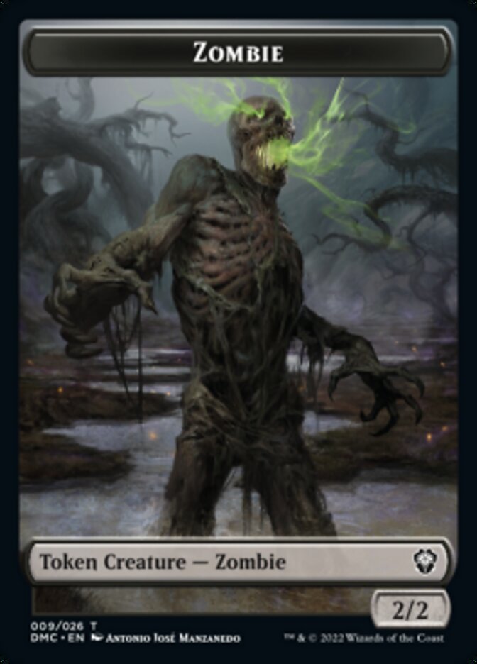 Zombie Token [Dominaria United Commander Tokens] | Shuffle n Cut Hobbies & Games