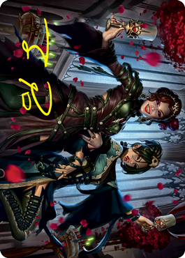 Falkenrath Celebrants 2 Art Card (Gold-Stamped Signature) [Innistrad: Crimson Vow Art Series] | Shuffle n Cut Hobbies & Games