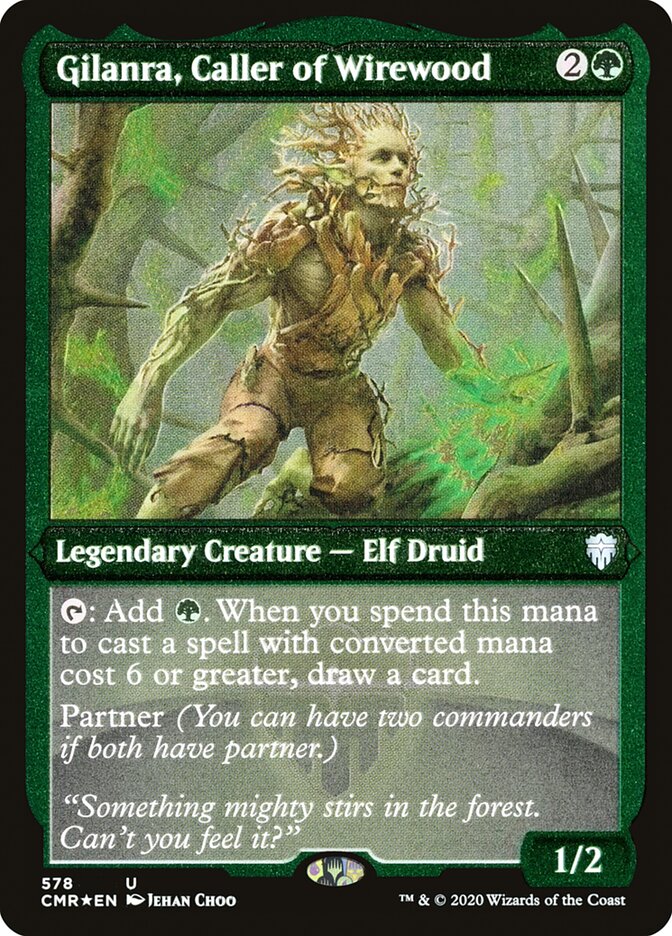 Gilanra, Caller of Wirewood (Etched) [Commander Legends] | Shuffle n Cut Hobbies & Games