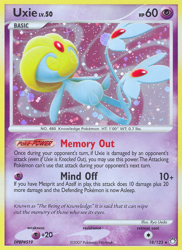 Uxie (18/123) [Diamond & Pearl: Mysterious Treasures] | Shuffle n Cut Hobbies & Games