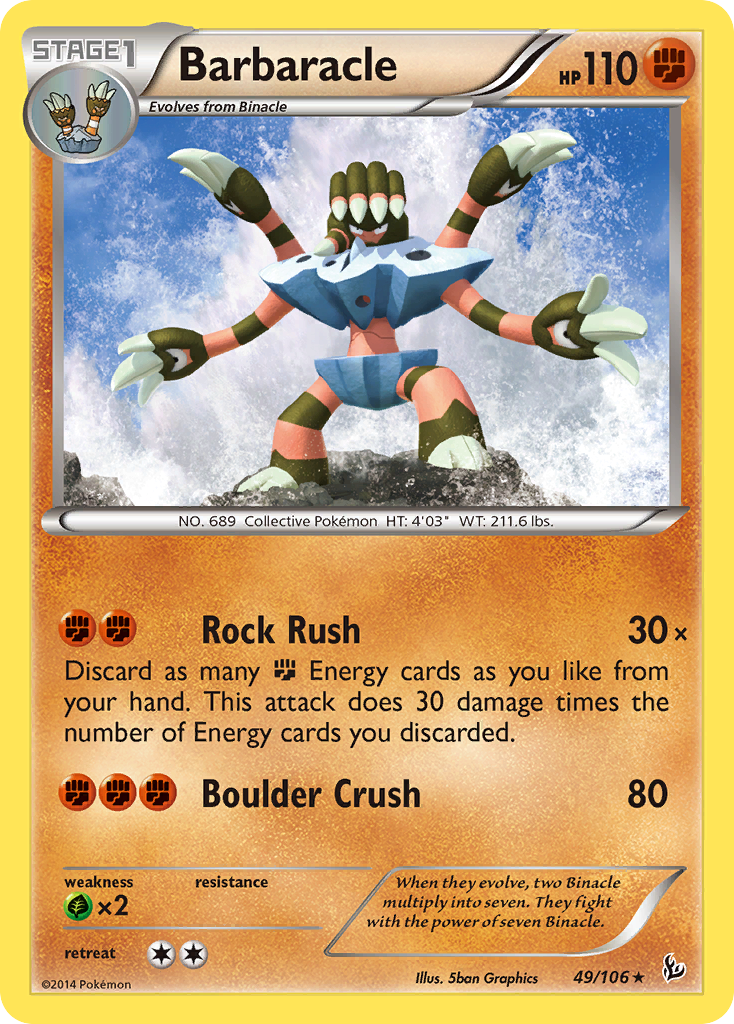 Barbaracle (49/106) [XY: Flashfire] | Shuffle n Cut Hobbies & Games