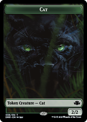 Goblin // Cat (008) Double-Sided Token [Dominaria Remastered Tokens] | Shuffle n Cut Hobbies & Games