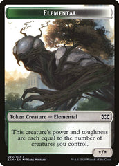 Demon // Elemental Double-Sided Token [Double Masters Tokens] | Shuffle n Cut Hobbies & Games