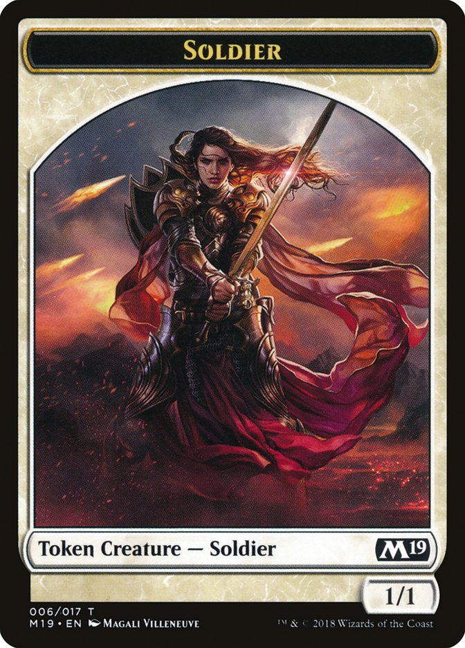 Soldier Token [Core Set 2019 Tokens] | Shuffle n Cut Hobbies & Games