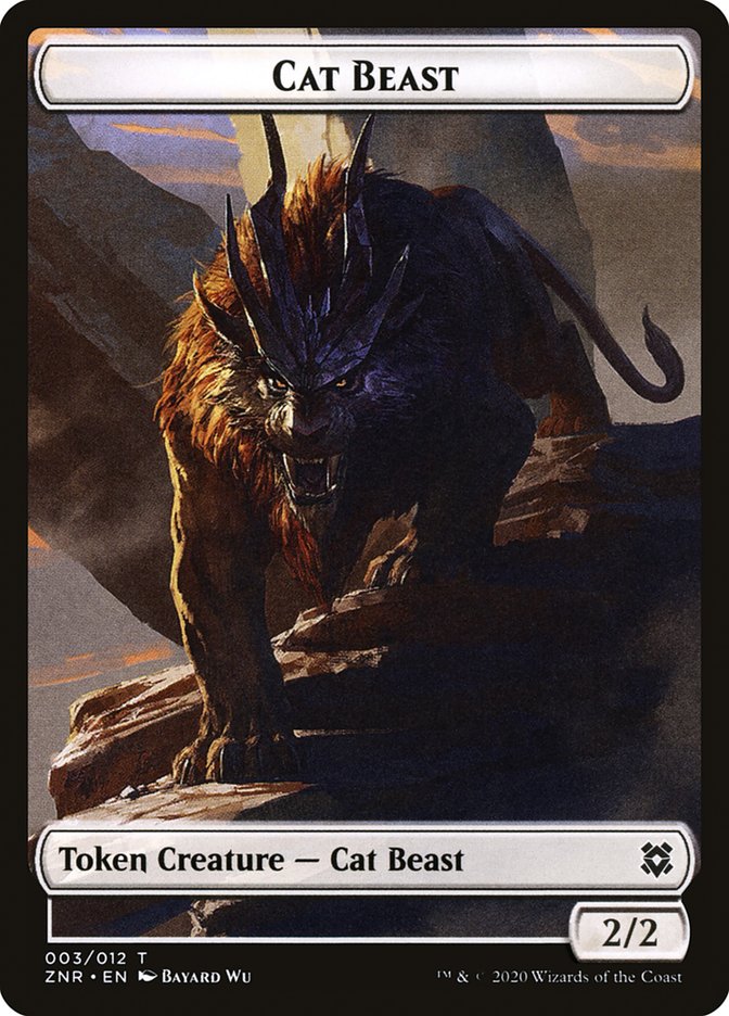 Cat Beast Token [Zendikar Rising Tokens] | Shuffle n Cut Hobbies & Games