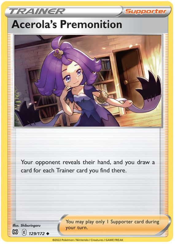 Acerola's Premonition (129/172) [Sword & Shield: Brilliant Stars] | Shuffle n Cut Hobbies & Games