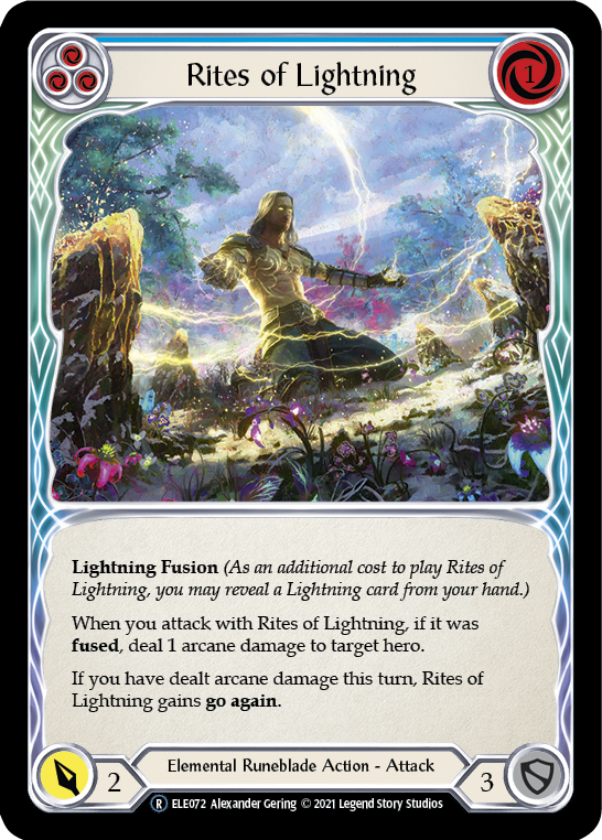 Rites of Lightning (Blue) [U-ELE072] Unlimited Rainbow Foil | Shuffle n Cut Hobbies & Games