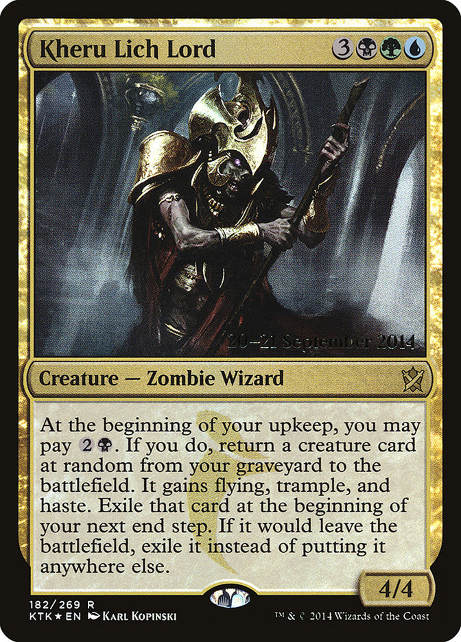 Kheru Lich Lord [Khans of Tarkir Prerelease Promos] | Shuffle n Cut Hobbies & Games
