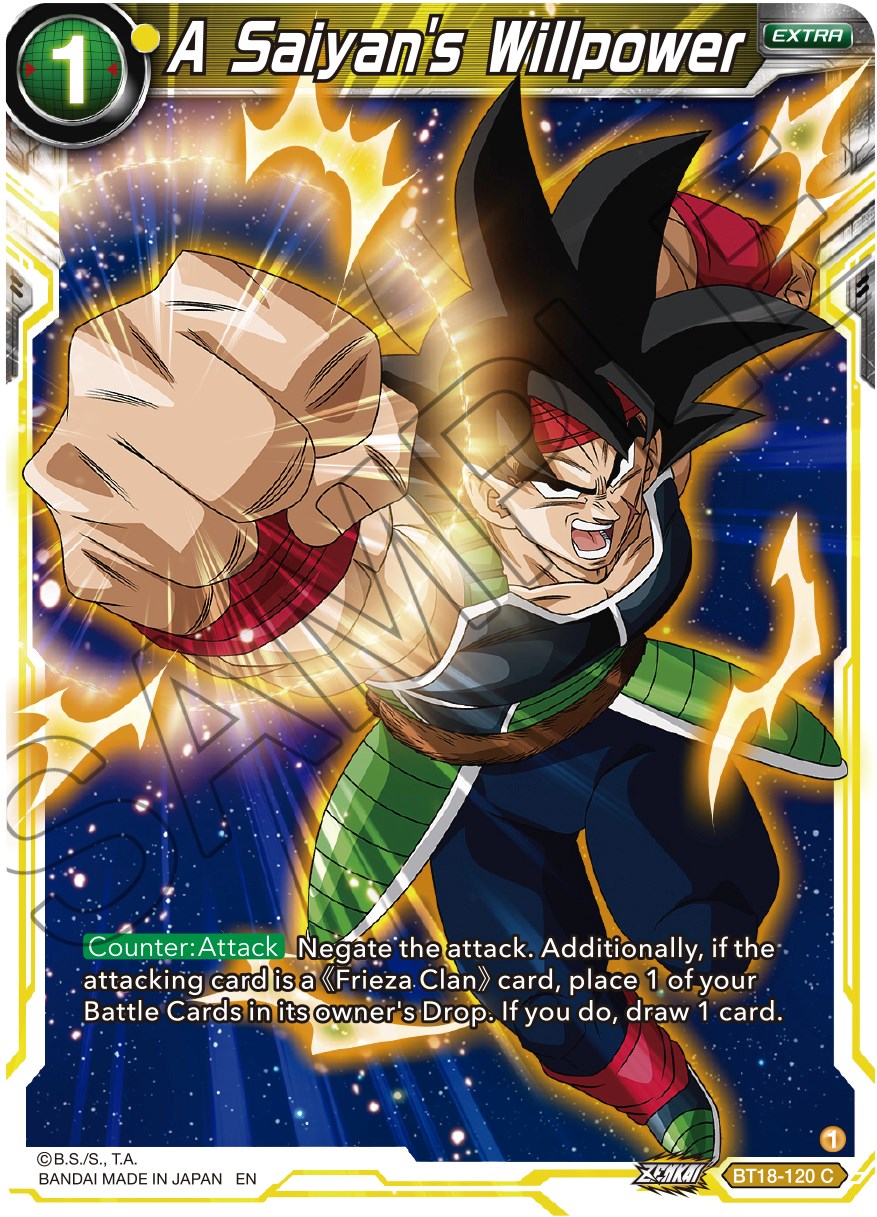 A Saiyan's Willpower (BT18-120) [Dawn of the Z-Legends] | Shuffle n Cut Hobbies & Games