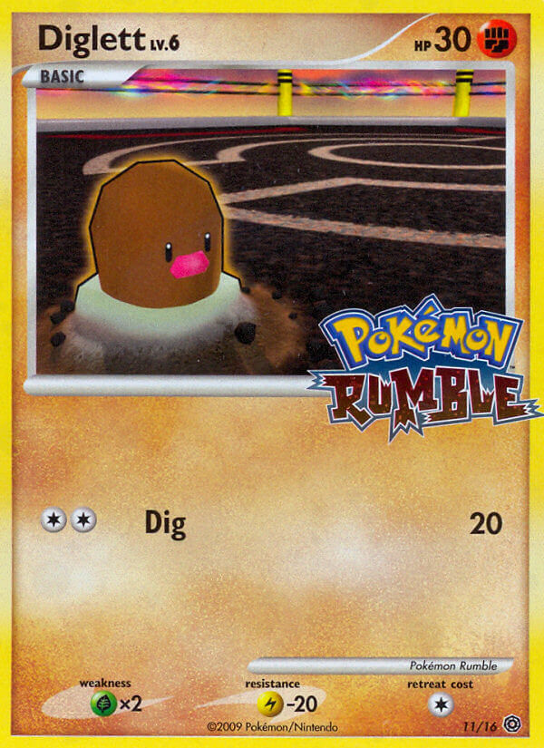 Diglett (11/16) [Pokémon Rumble] | Shuffle n Cut Hobbies & Games
