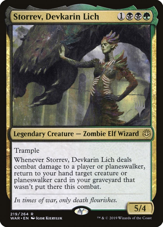 Storrev, Devkarin Lich (Promo Pack) [War of the Spark Promos] | Shuffle n Cut Hobbies & Games