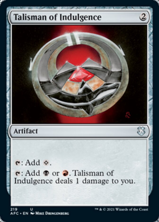 Talisman of Indulgence [Dungeons & Dragons: Adventures in the Forgotten Realms Commander] | Shuffle n Cut Hobbies & Games