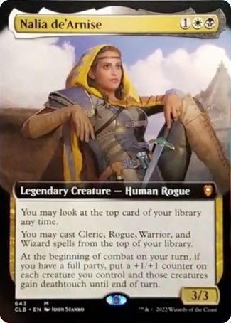 Nalia de'Arnise (Extended Art) [Commander Legends: Battle for Baldur's Gate] | Shuffle n Cut Hobbies & Games