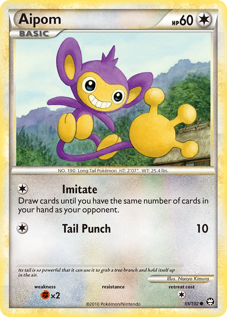 Aipom (55/102) [HeartGold & SoulSilver: Triumphant] | Shuffle n Cut Hobbies & Games
