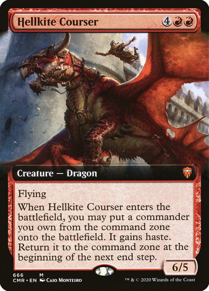 Hellkite Courser (Extended Art) [Commander Legends] | Shuffle n Cut Hobbies & Games