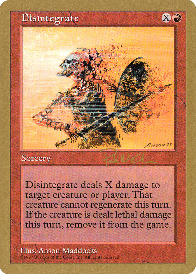 Disintegrate (Paul McCabe) [World Championship Decks 1997] | Shuffle n Cut Hobbies & Games