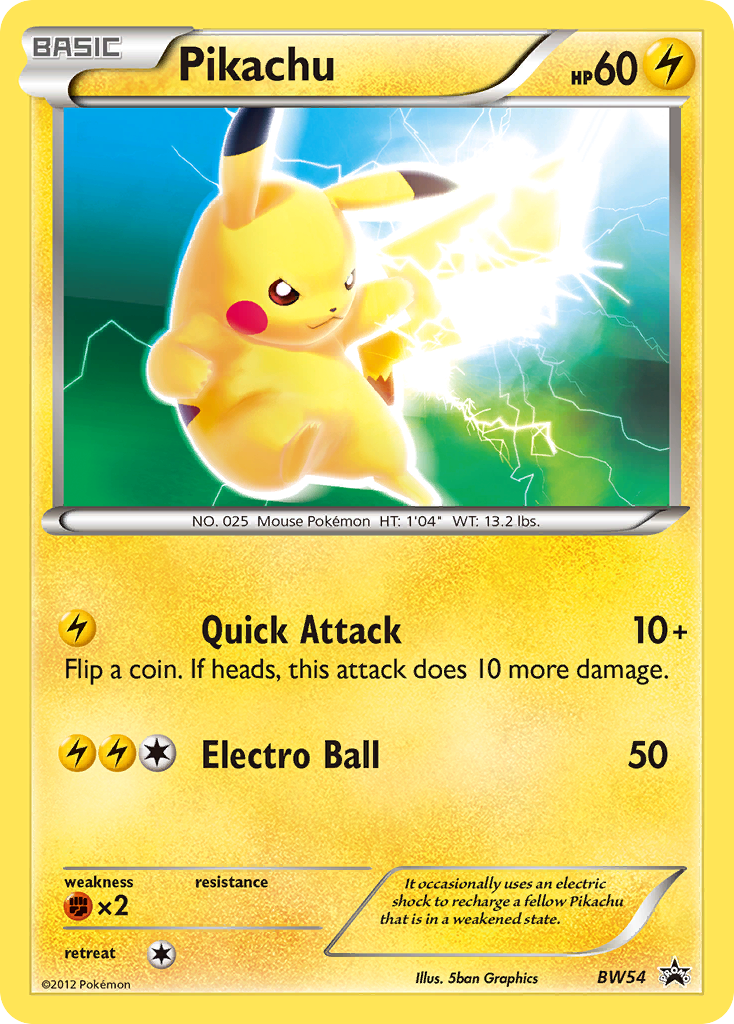 Pikachu (BW54) [Black & White: Black Star Promos] | Shuffle n Cut Hobbies & Games