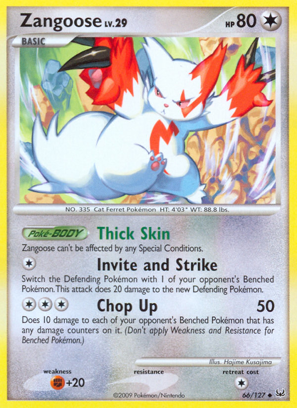 Zangoose (66/127) [Platinum: Base Set] | Shuffle n Cut Hobbies & Games