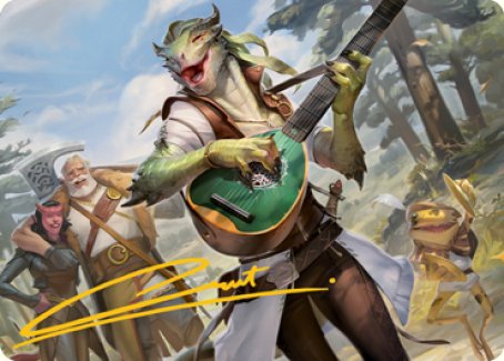 Wandering Troubadour Art Card (Gold-Stamped Signature) [Dungeons & Dragons: Adventures in the Forgotten Realms Art Series] | Shuffle n Cut Hobbies & Games