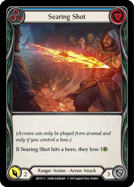Searing Shot (Blue) [ARC071-C] 1st Edition Rainbow Foil | Shuffle n Cut Hobbies & Games