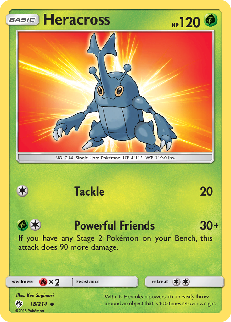 Heracross (18/214) [Sun & Moon: Lost Thunder] | Shuffle n Cut Hobbies & Games